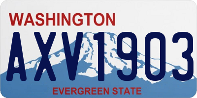WA license plate AXV1903