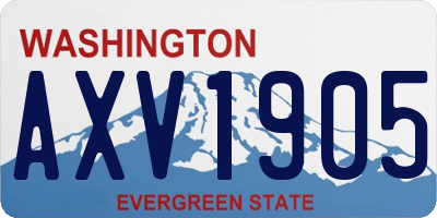 WA license plate AXV1905