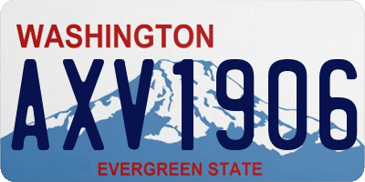 WA license plate AXV1906