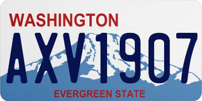 WA license plate AXV1907