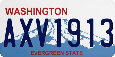 WA license plate AXV1913
