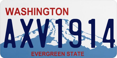 WA license plate AXV1914