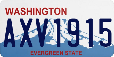 WA license plate AXV1915