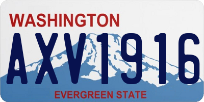 WA license plate AXV1916