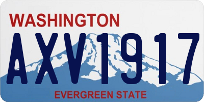WA license plate AXV1917
