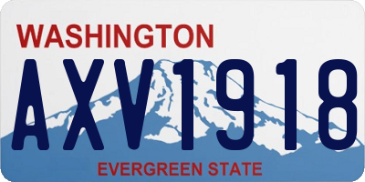 WA license plate AXV1918