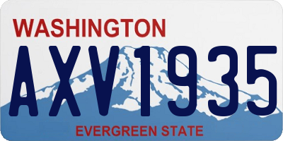 WA license plate AXV1935