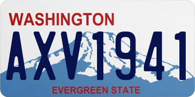 WA license plate AXV1941