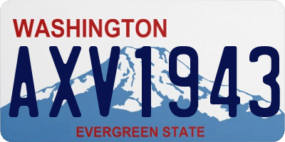 WA license plate AXV1943