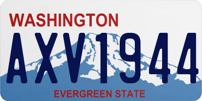 WA license plate AXV1944