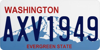 WA license plate AXV1949
