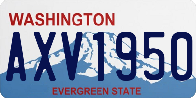 WA license plate AXV1950
