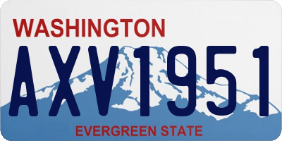 WA license plate AXV1951