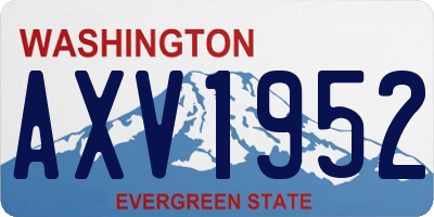 WA license plate AXV1952