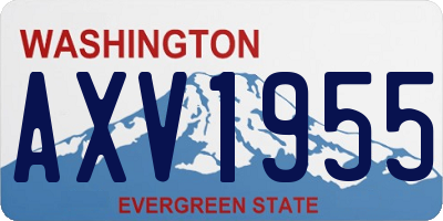 WA license plate AXV1955
