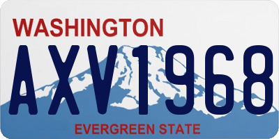 WA license plate AXV1968