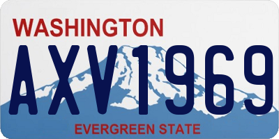WA license plate AXV1969