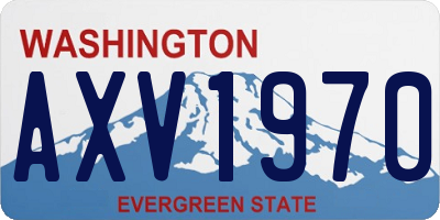 WA license plate AXV1970