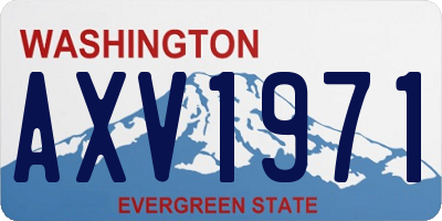 WA license plate AXV1971