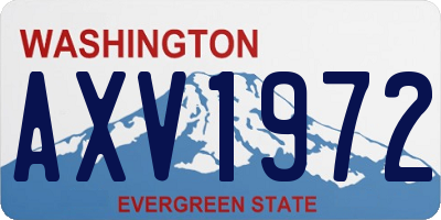 WA license plate AXV1972