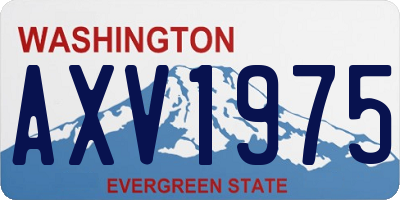WA license plate AXV1975
