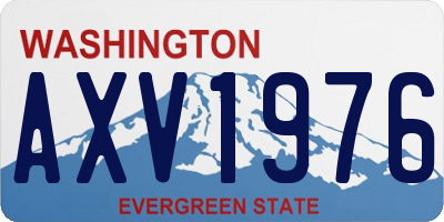WA license plate AXV1976