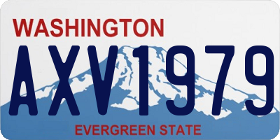 WA license plate AXV1979
