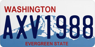 WA license plate AXV1988