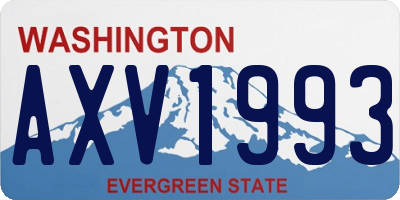 WA license plate AXV1993