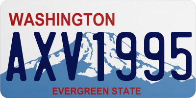 WA license plate AXV1995