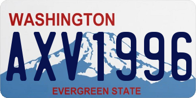 WA license plate AXV1996