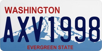 WA license plate AXV1998
