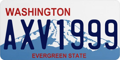 WA license plate AXV1999