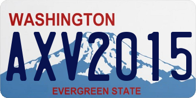 WA license plate AXV2015