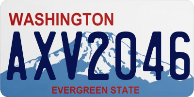 WA license plate AXV2046