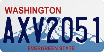 WA license plate AXV2051