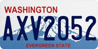 WA license plate AXV2052