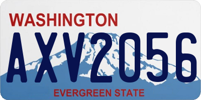WA license plate AXV2056