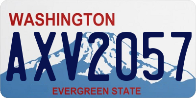 WA license plate AXV2057