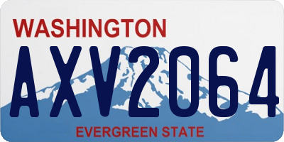WA license plate AXV2064
