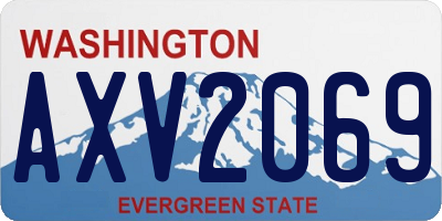 WA license plate AXV2069