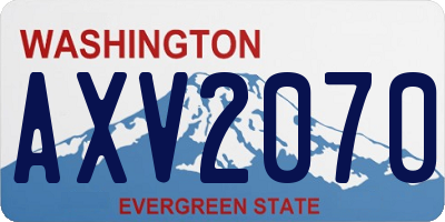 WA license plate AXV2070