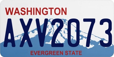 WA license plate AXV2073