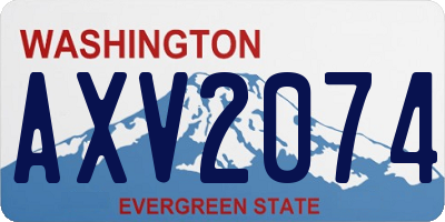 WA license plate AXV2074