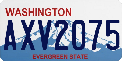 WA license plate AXV2075