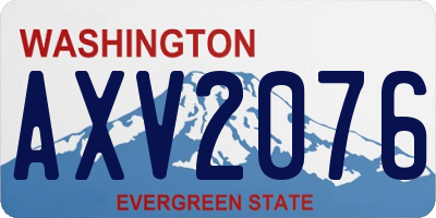 WA license plate AXV2076