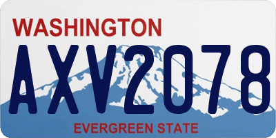 WA license plate AXV2078