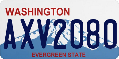 WA license plate AXV2080