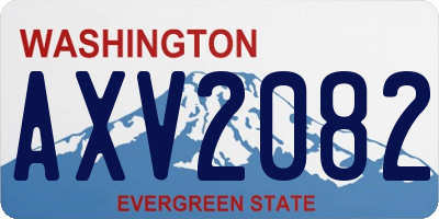 WA license plate AXV2082