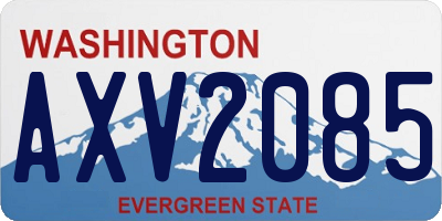 WA license plate AXV2085